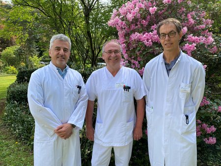 Chefarzt Dr. Bilal Boyaci, Stationsleiter Winfried Zehnle und Chefarzt Dr. Rainer Klavora
